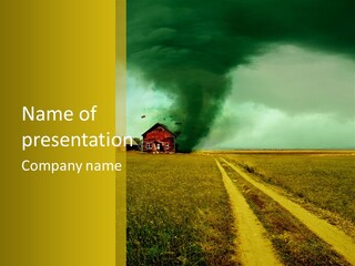 Wind Spout Storm PowerPoint Template