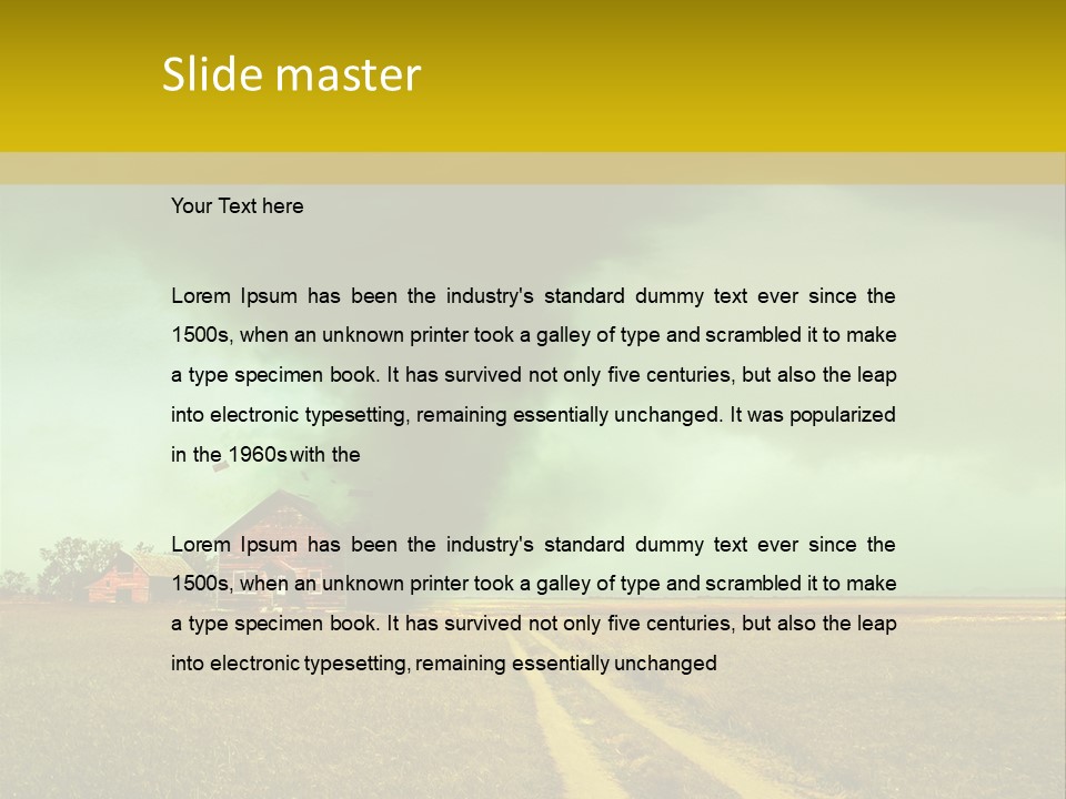 Wind Spout Storm PowerPoint Template