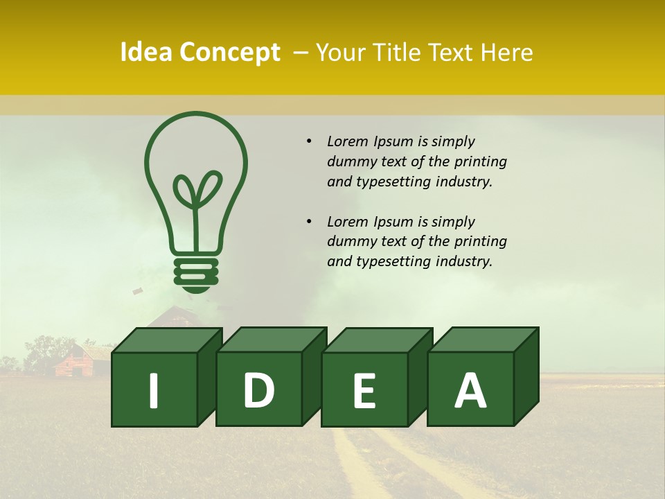 Wind Spout Storm PowerPoint Template