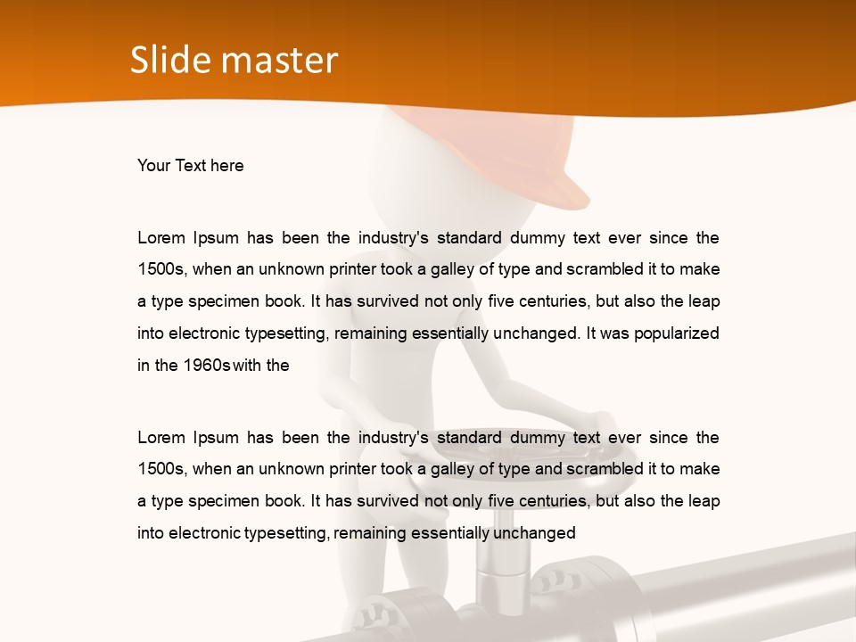 Valve Water Barrel PowerPoint Template