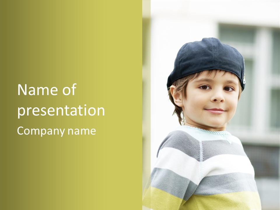 Son Face Boy PowerPoint Template