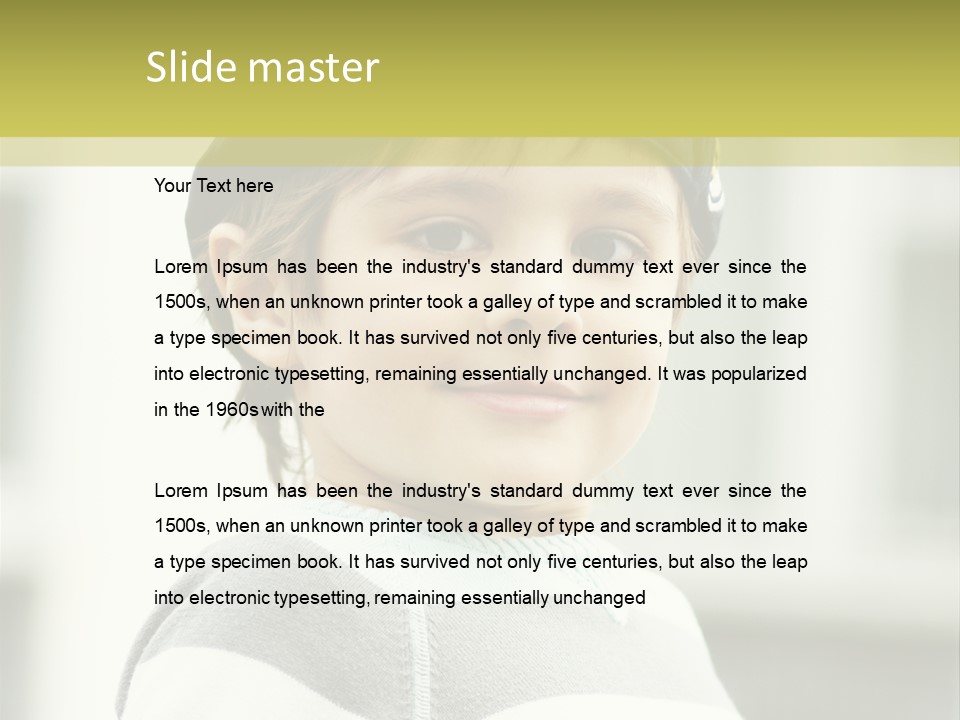 Son Face Boy PowerPoint Template