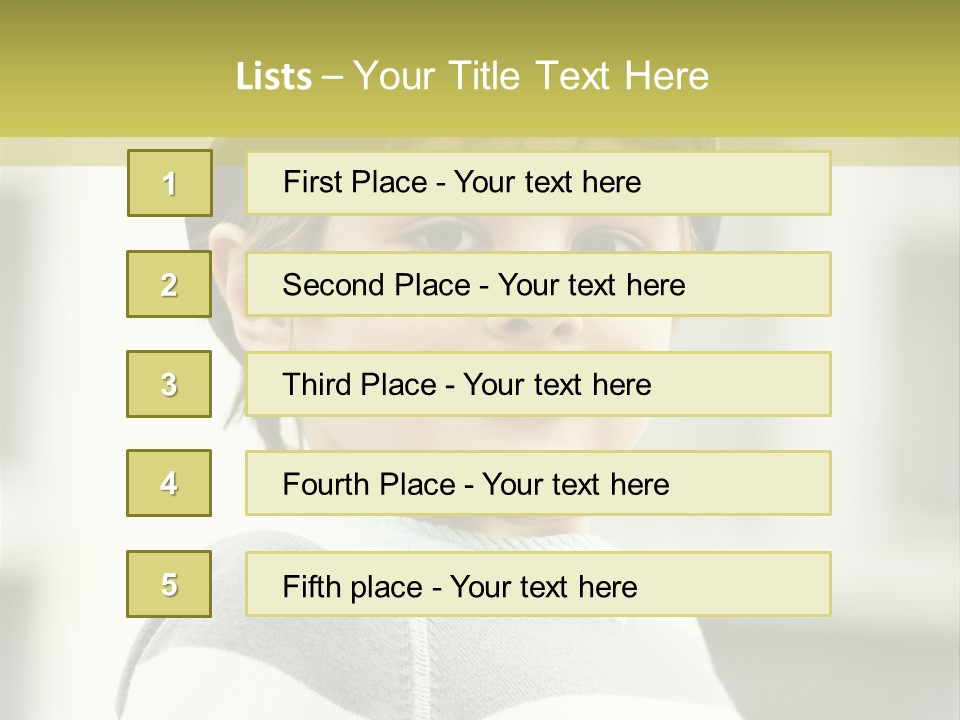 Son Face Boy PowerPoint Template