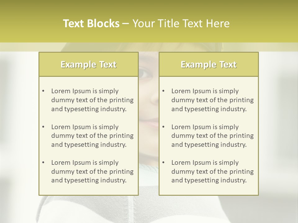 Son Face Boy PowerPoint Template