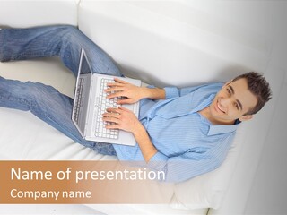 Person Wireless Web PowerPoint Template