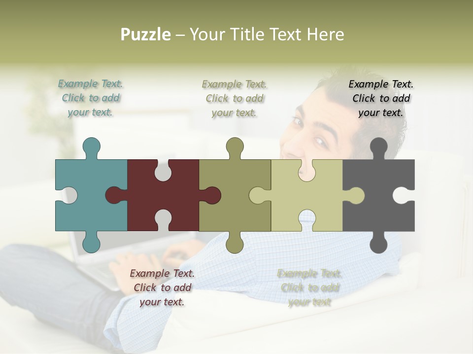 Home Behind Blur PowerPoint Template