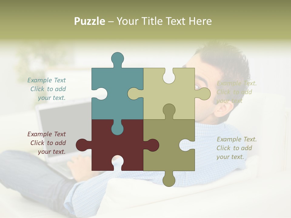 Home Behind Blur PowerPoint Template