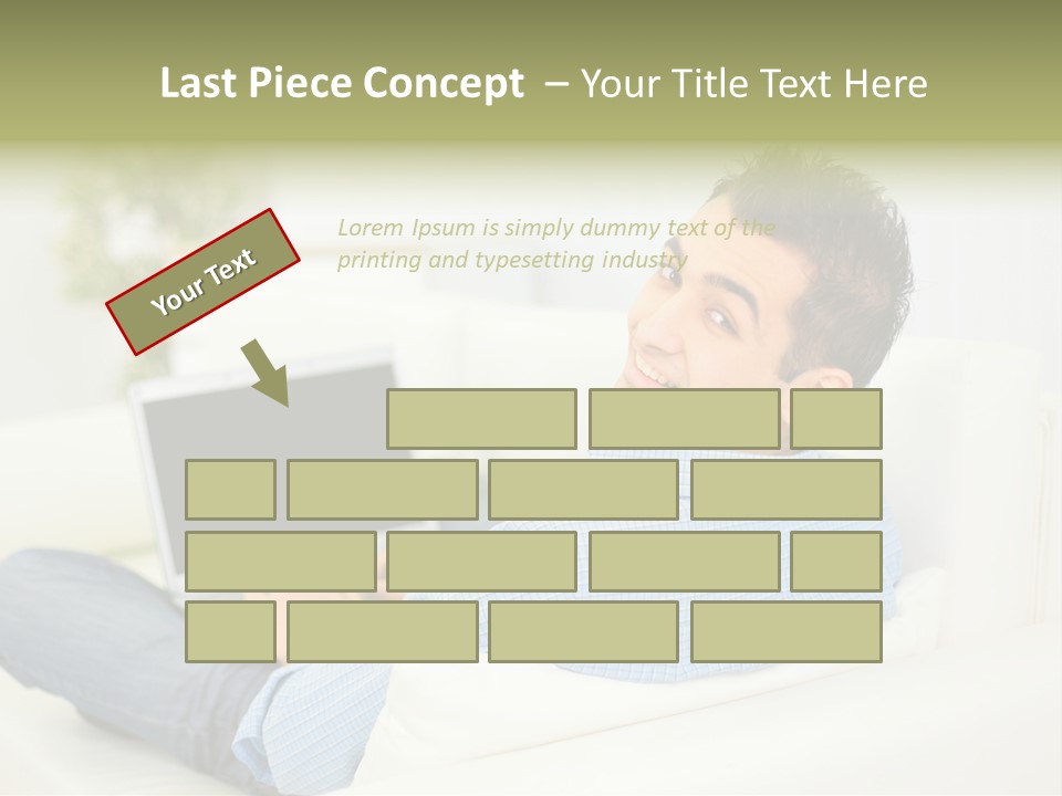 Home Behind Blur PowerPoint Template