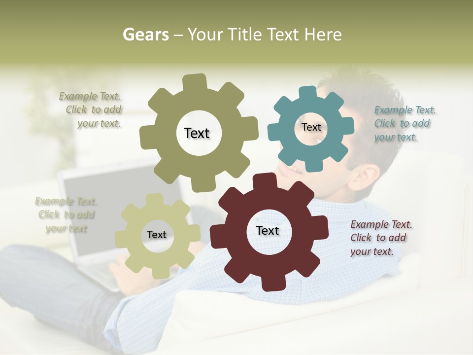 Home Behind Blur PowerPoint Template