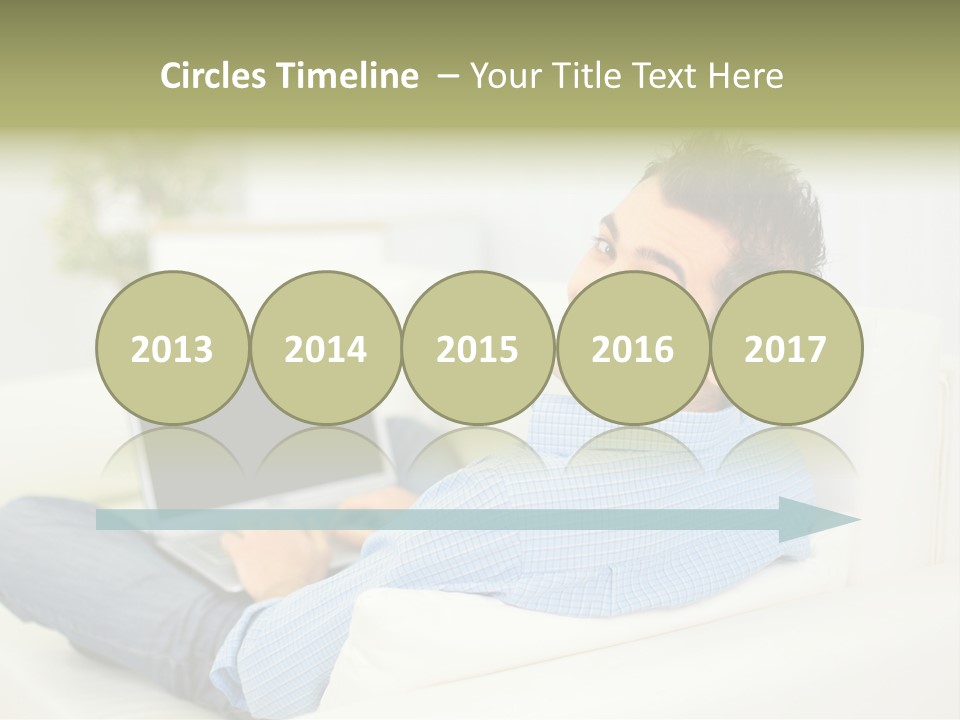 Home Behind Blur PowerPoint Template