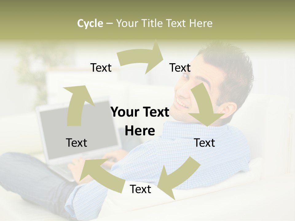 Home Behind Blur PowerPoint Template