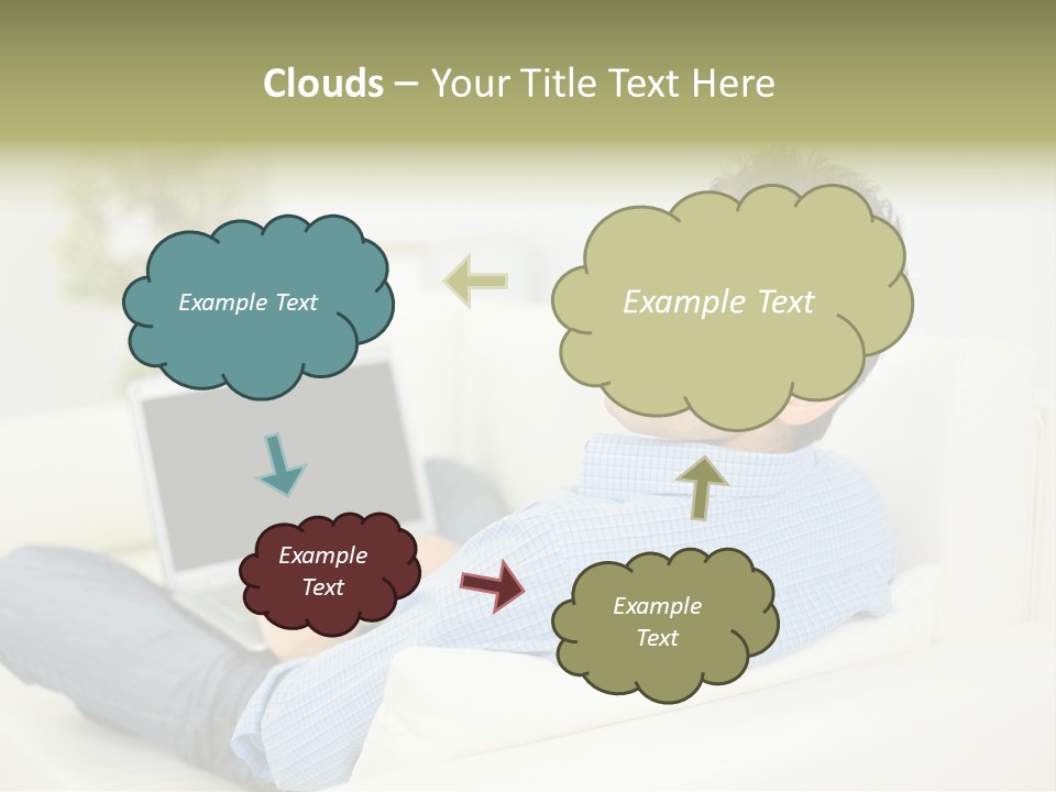 Home Behind Blur PowerPoint Template