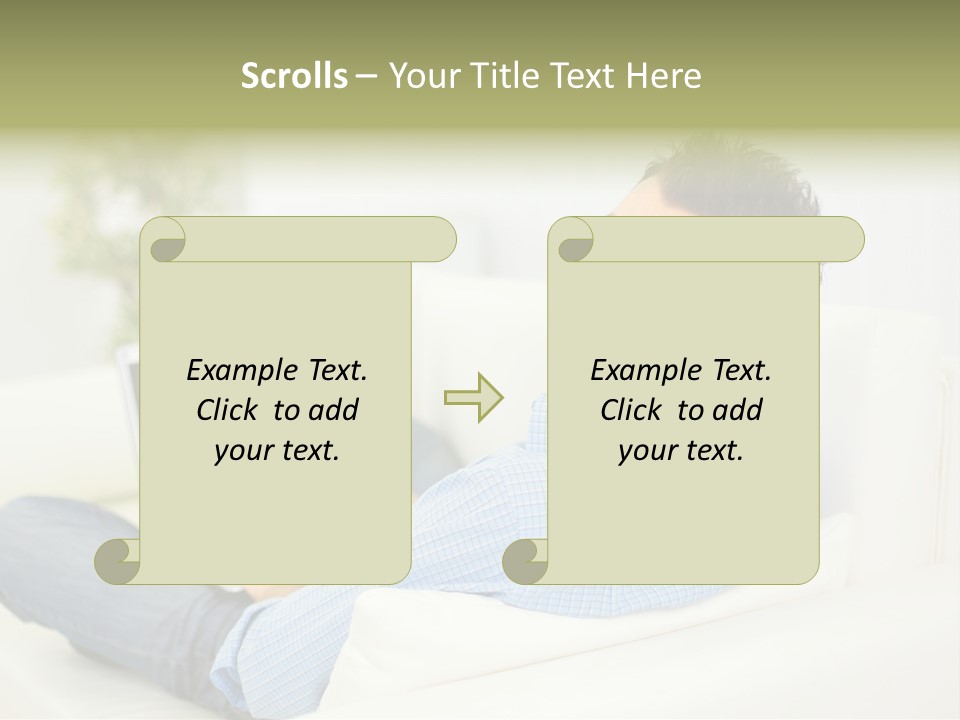 Home Behind Blur PowerPoint Template