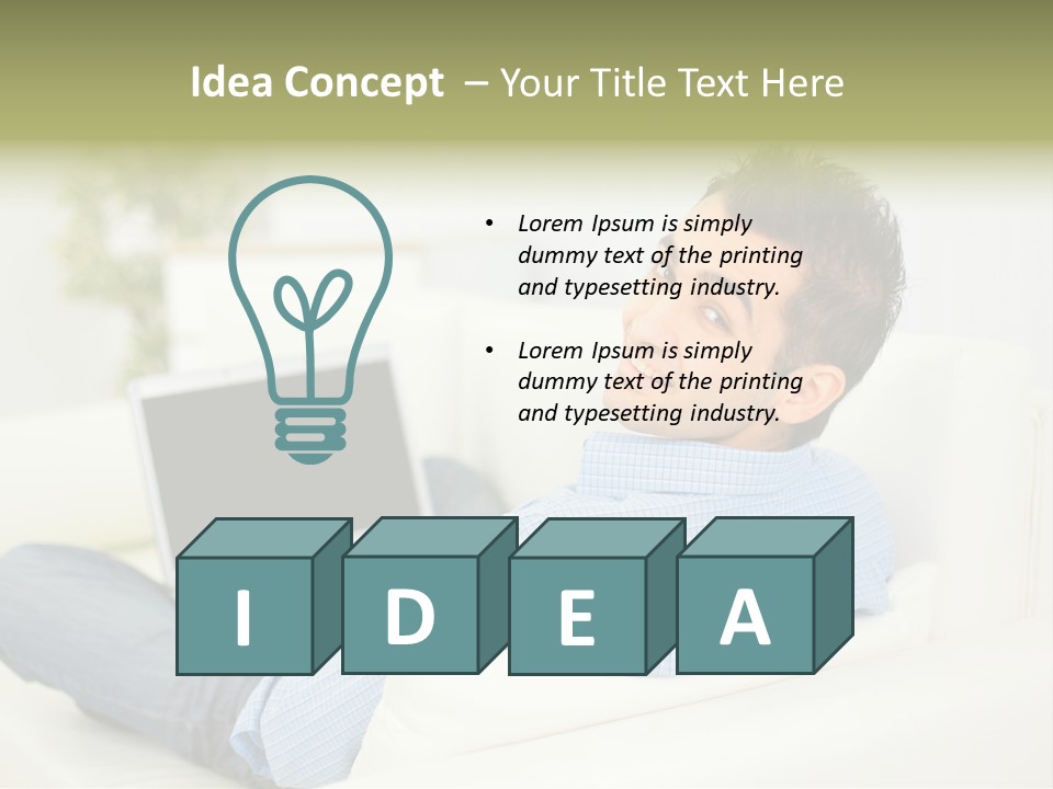 Home Behind Blur PowerPoint Template