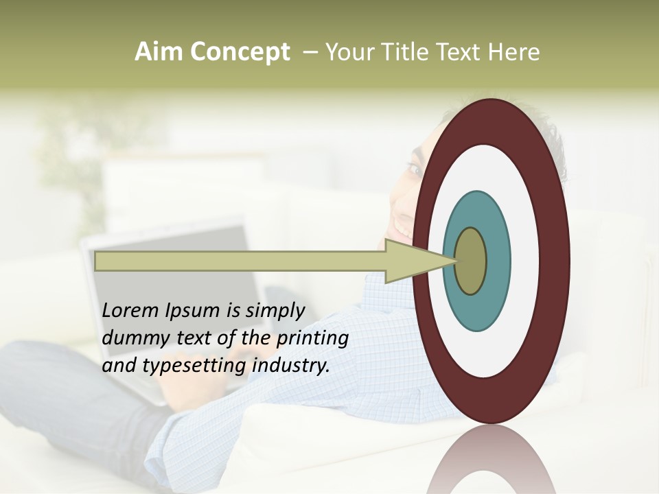 Home Behind Blur PowerPoint Template