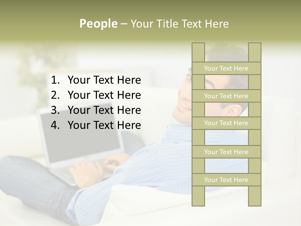 Home Behind Blur PowerPoint Template