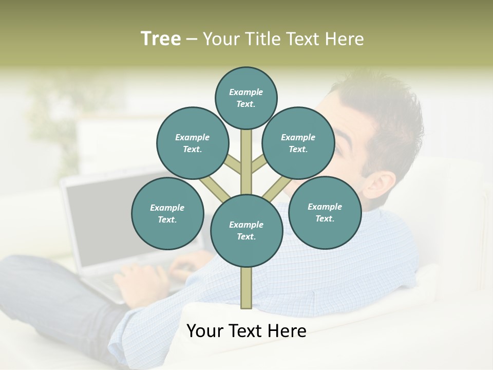 Home Behind Blur PowerPoint Template