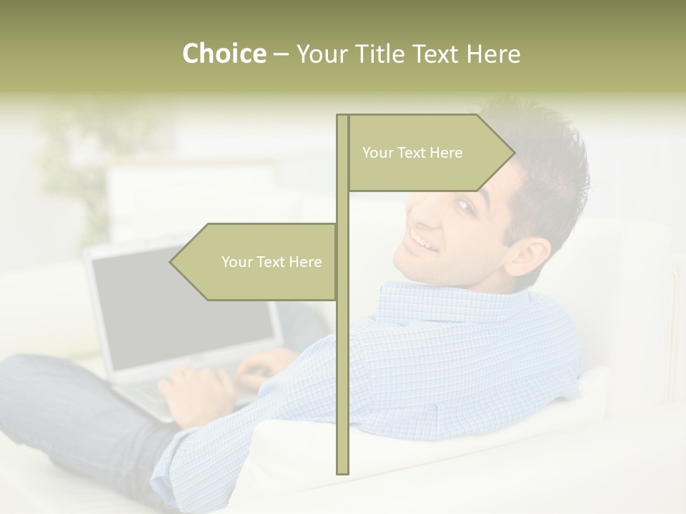 Home Behind Blur PowerPoint Template