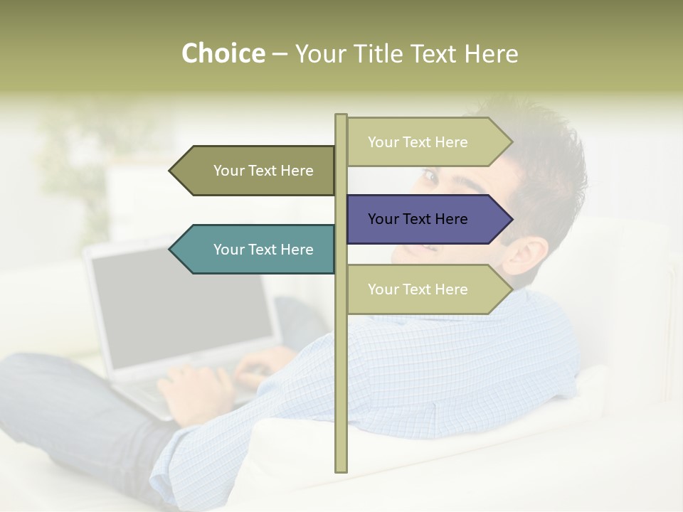 Home Behind Blur PowerPoint Template