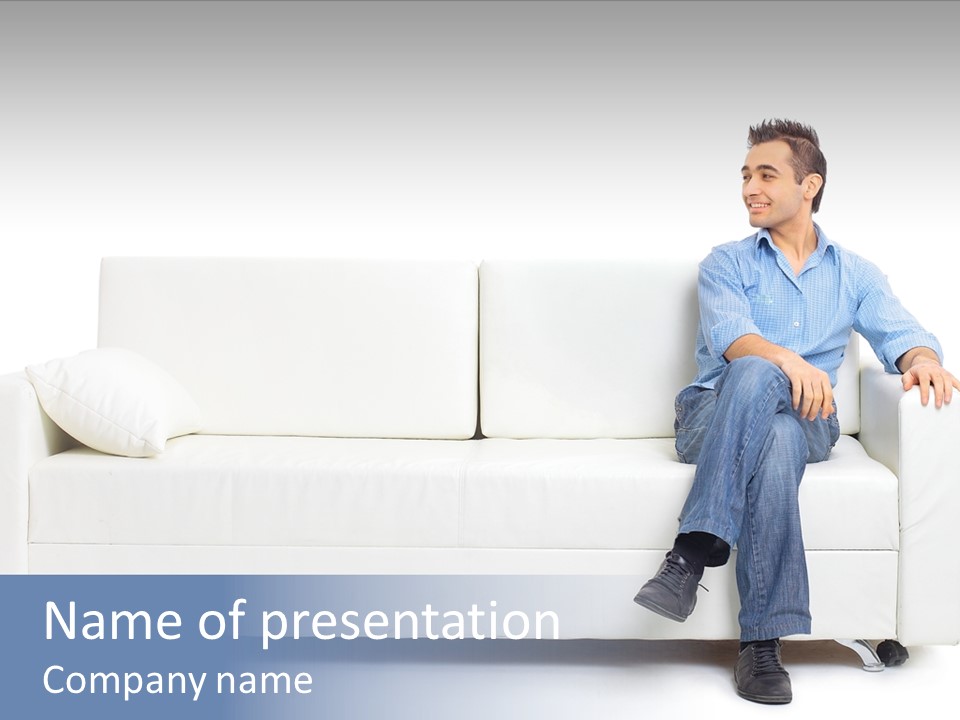 Young Man Confident PowerPoint Template