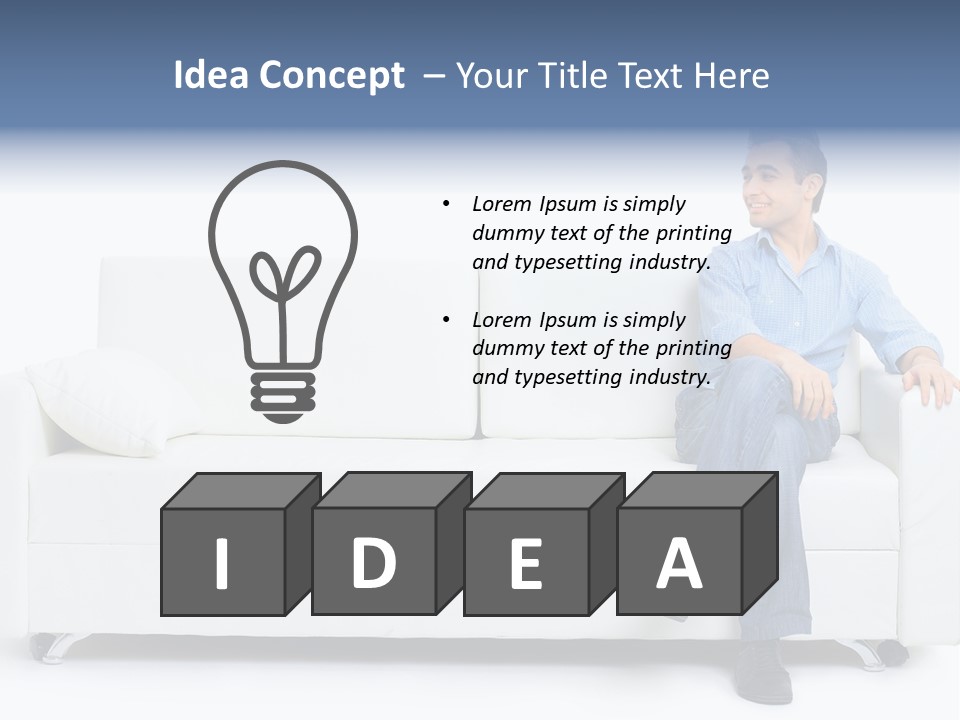 Young Man Confident PowerPoint Template