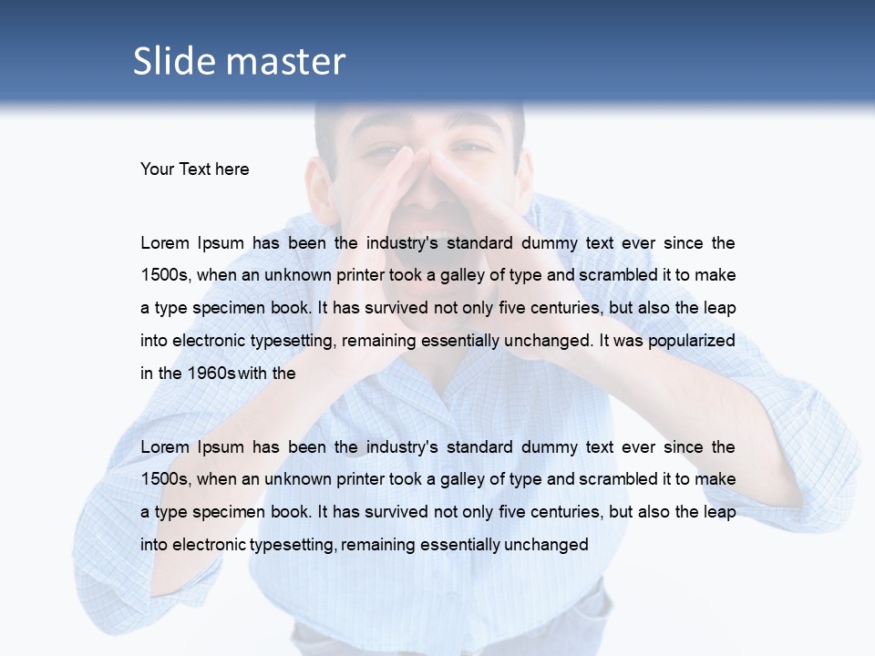 Hair Men Male PowerPoint Template