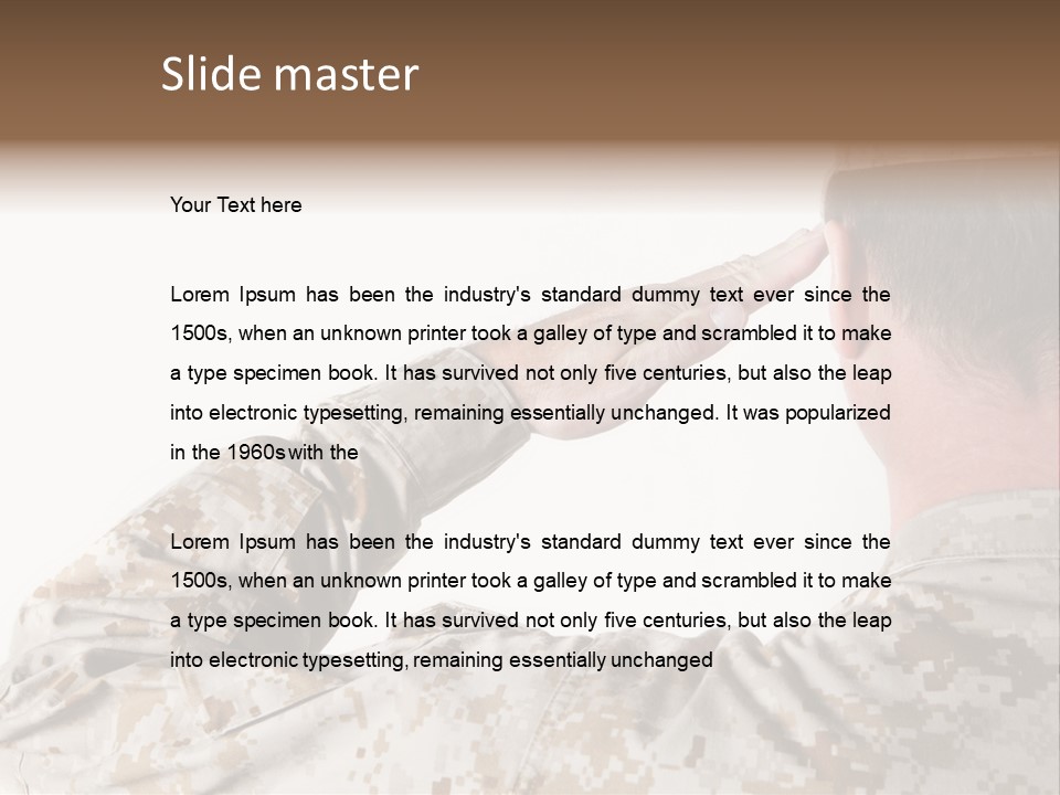 Proud Forces Fatigues PowerPoint Template