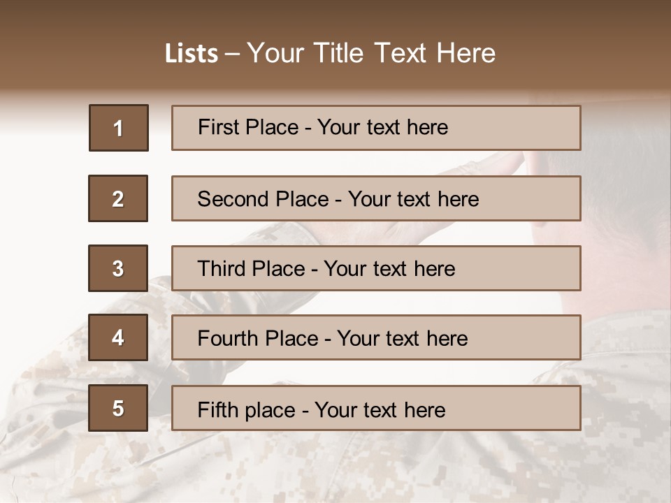 Proud Forces Fatigues PowerPoint Template