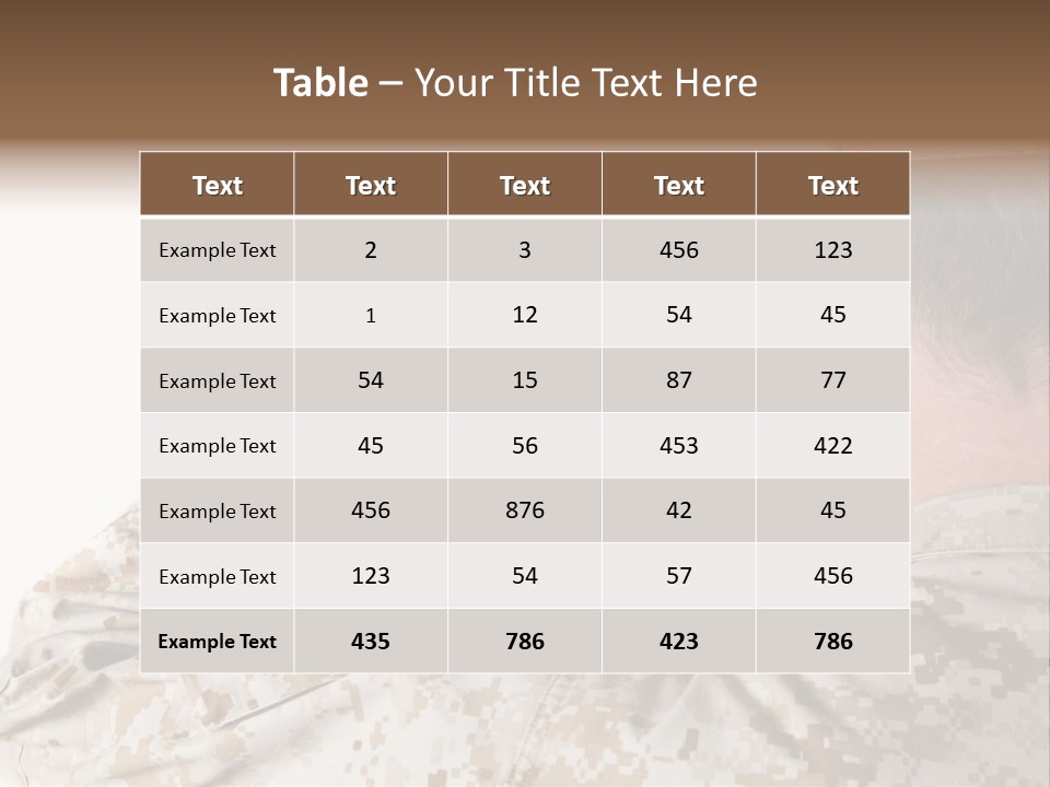 Proud Forces Fatigues PowerPoint Template