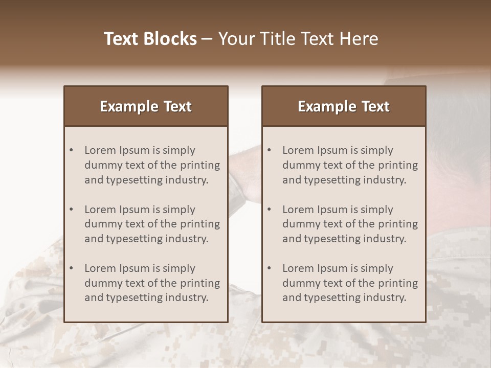 Proud Forces Fatigues PowerPoint Template