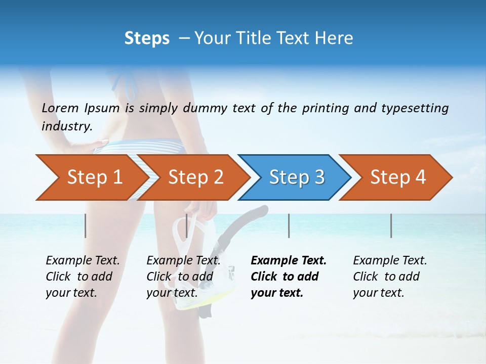 Skin Beach Sunlight PowerPoint Template
