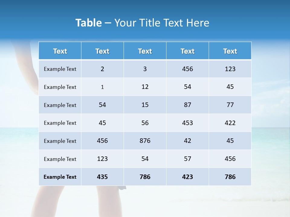 Skin Beach Sunlight PowerPoint Template