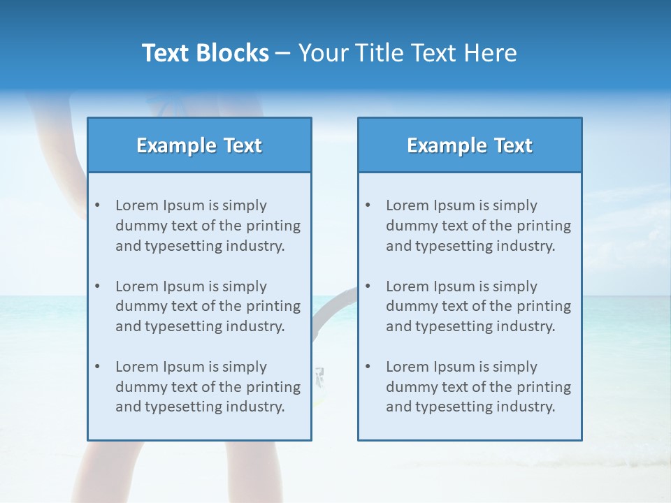 Skin Beach Sunlight PowerPoint Template