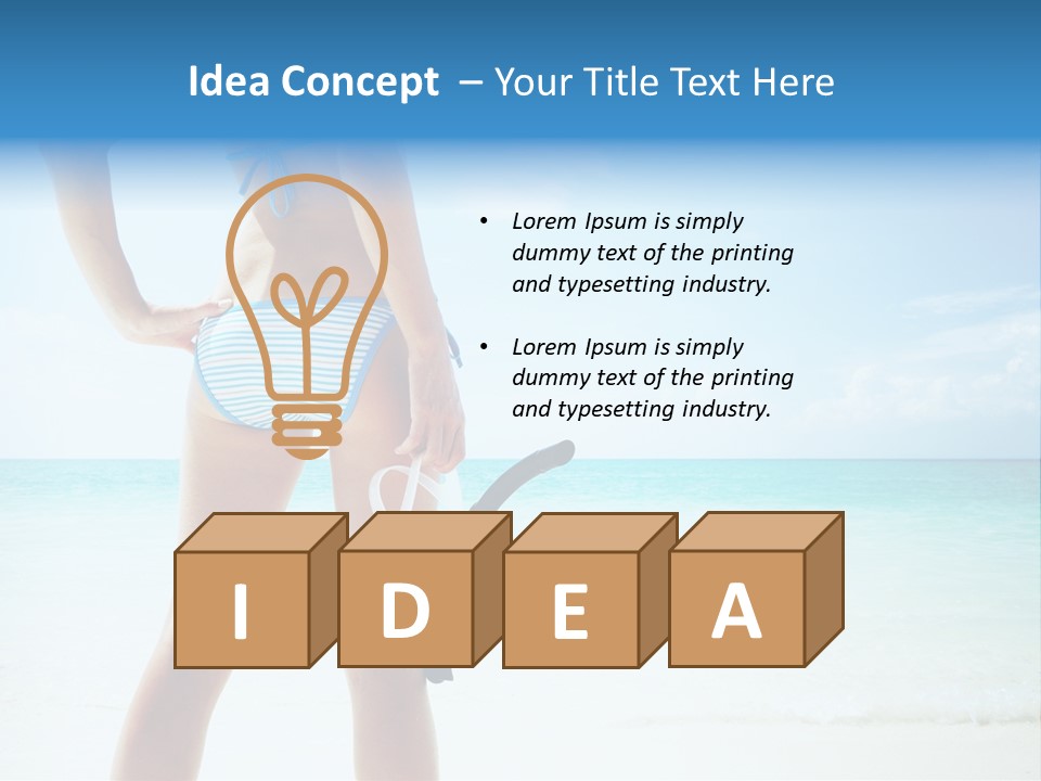 Skin Beach Sunlight PowerPoint Template