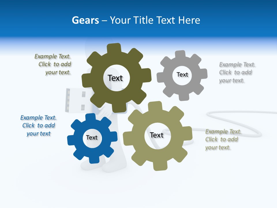 Black Figure Transfer PowerPoint Template