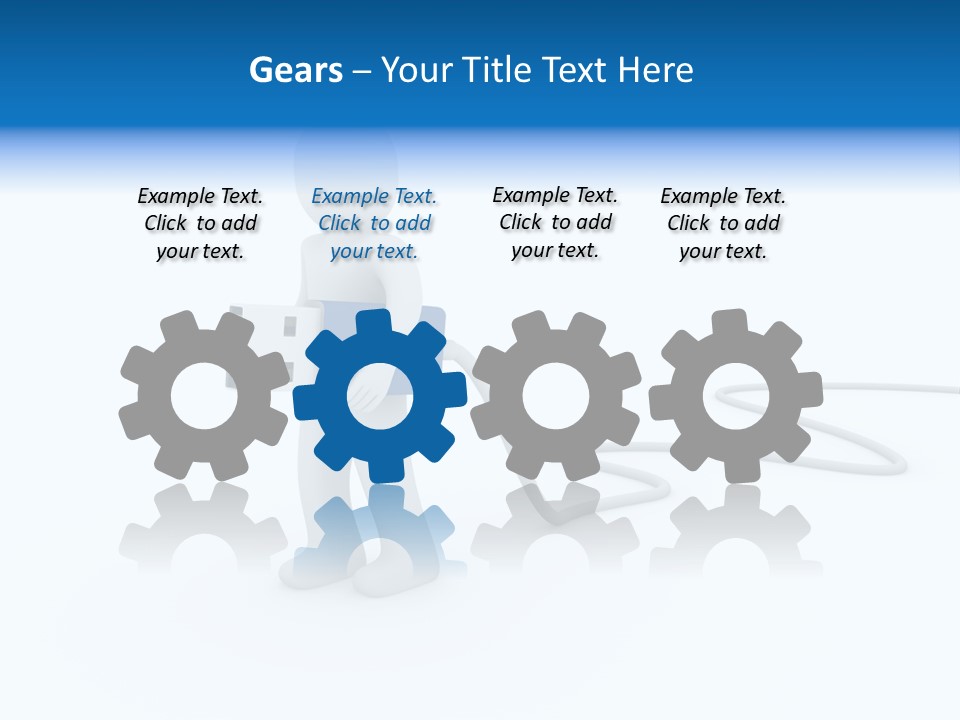 Black Figure Transfer PowerPoint Template