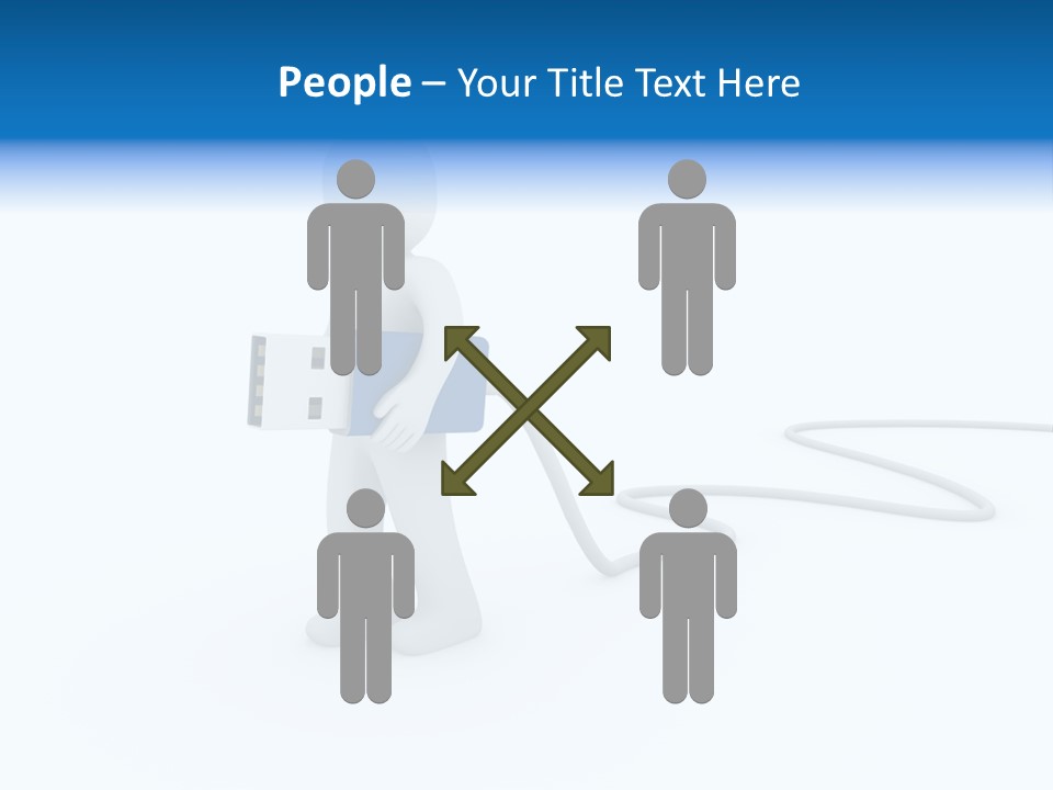 Black Figure Transfer PowerPoint Template