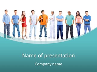 Teen Crowd Beauty PowerPoint Template