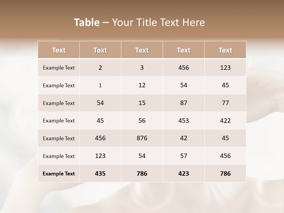 Vitality Carefree Freshness PowerPoint Template