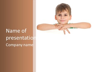 Clothing Supporting Child PowerPoint Template