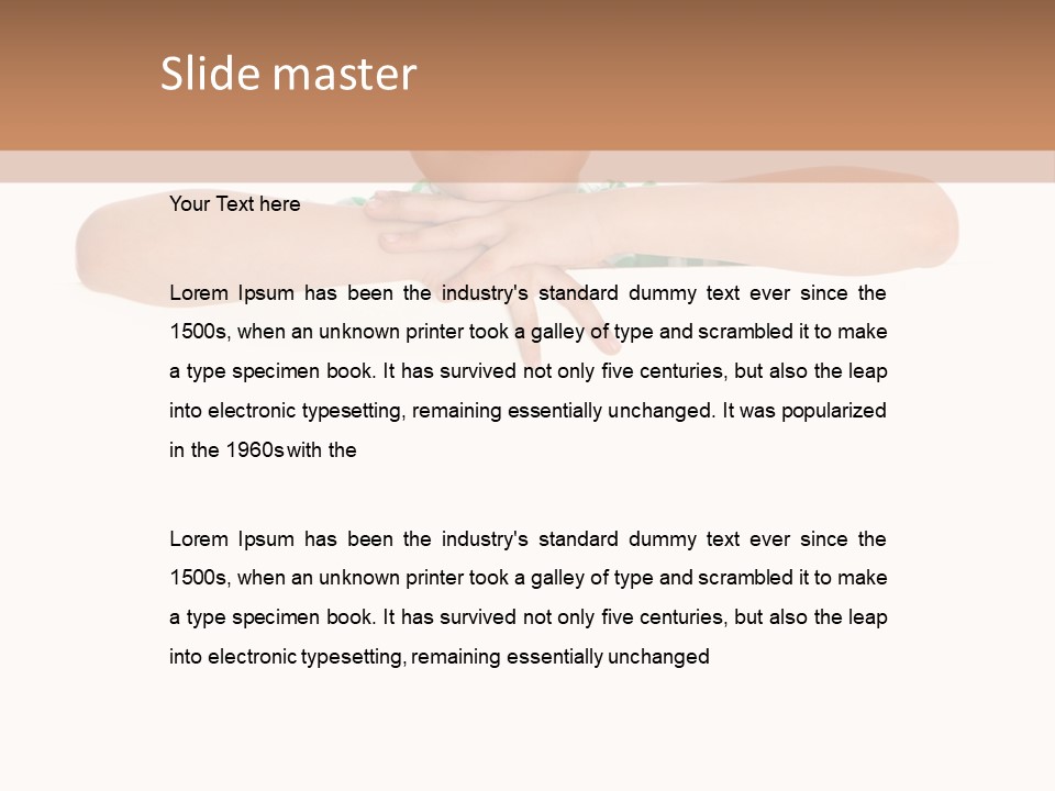 Clothing Supporting Child PowerPoint Template