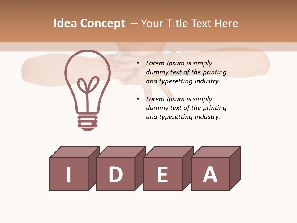 Clothing Supporting Child PowerPoint Template