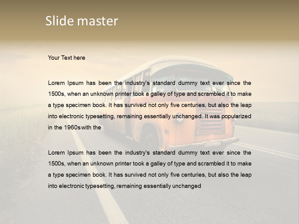 Transportation Obsolete Grass PowerPoint Template