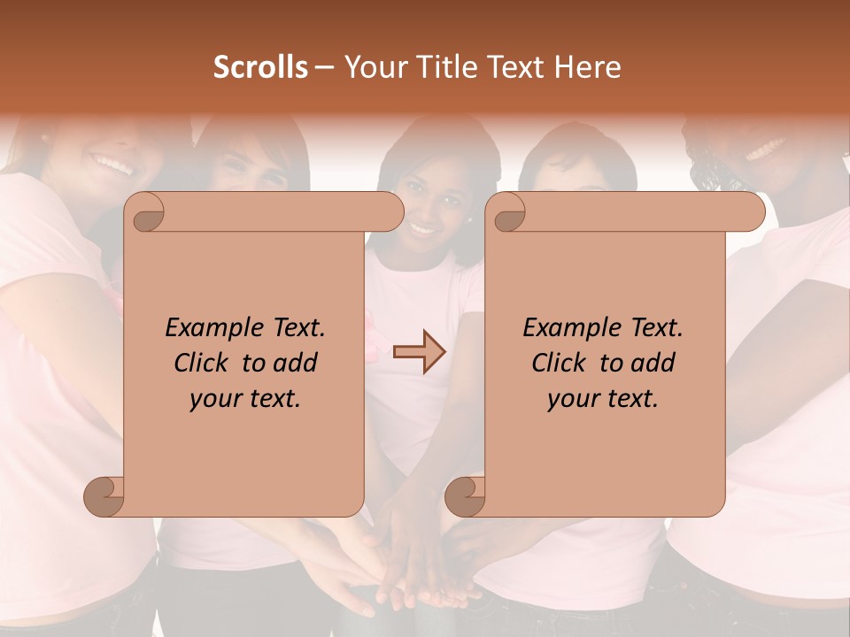 Concept Hands Caucasian PowerPoint Template