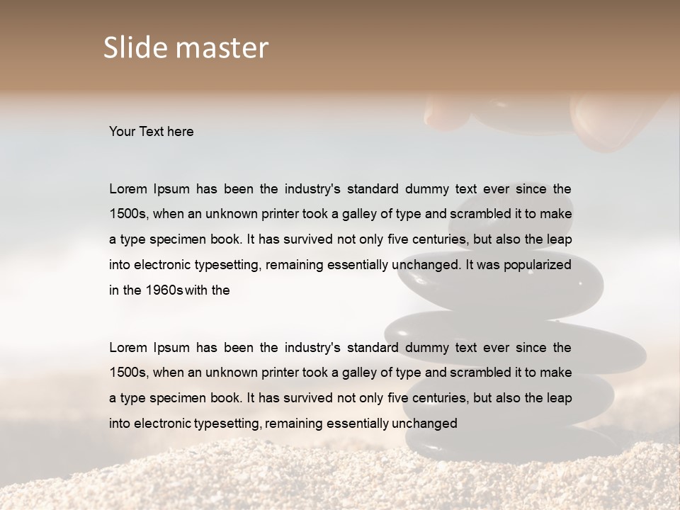 Stability Wave Hand PowerPoint Template