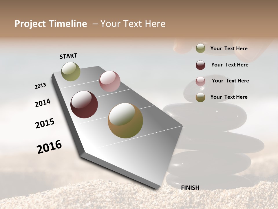 Stability Wave Hand PowerPoint Template