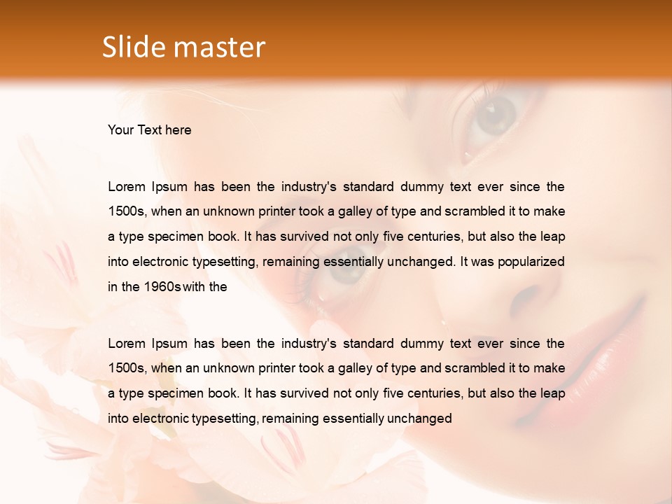 Woman Lifestyle Skin PowerPoint Template