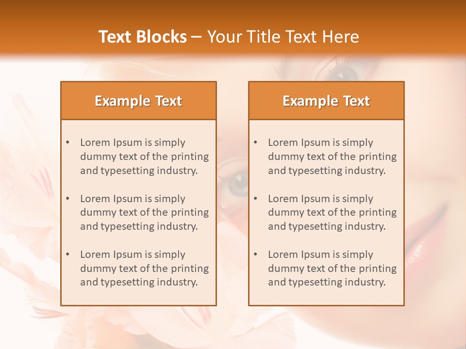 Woman Lifestyle Skin PowerPoint Template