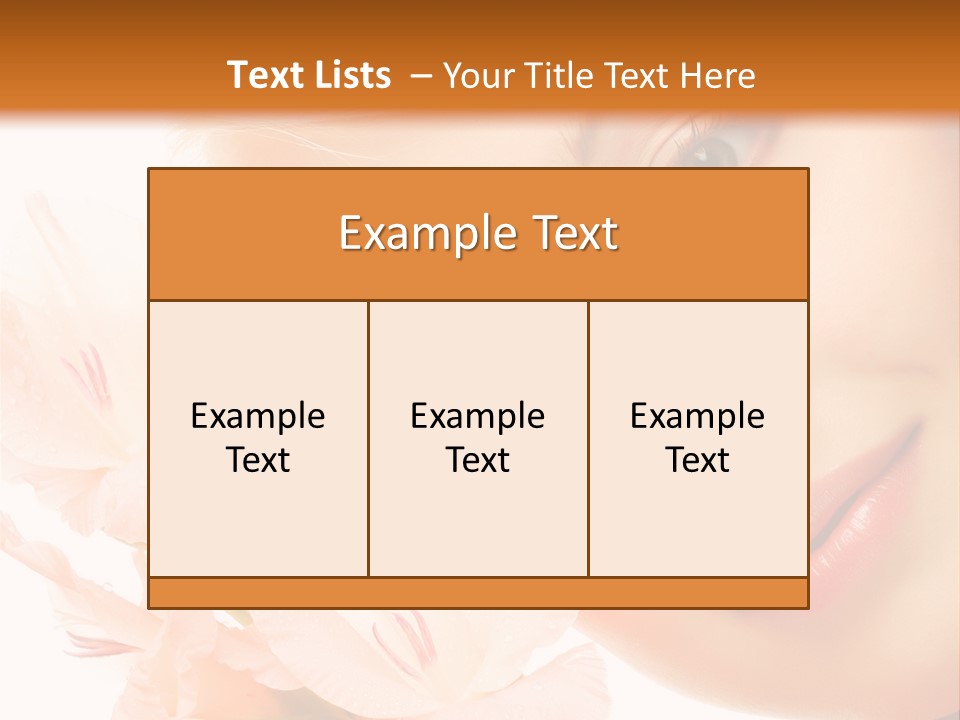 Woman Lifestyle Skin PowerPoint Template