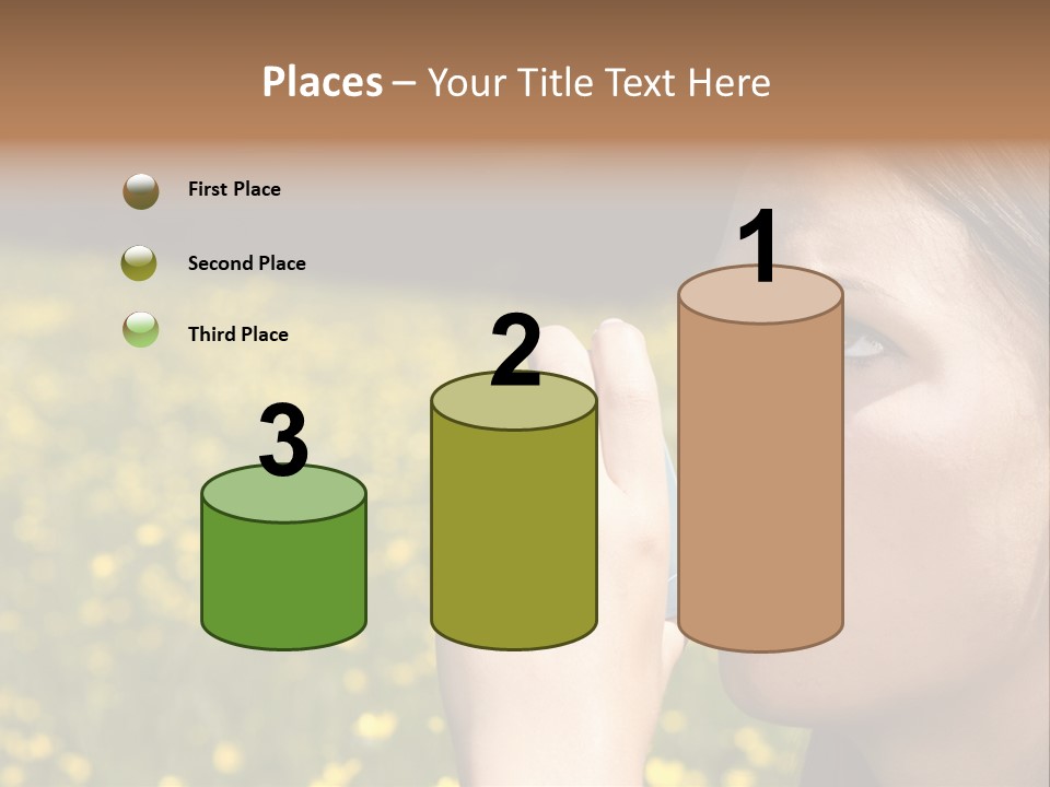 Beautiful Inhaler Girl PowerPoint Template